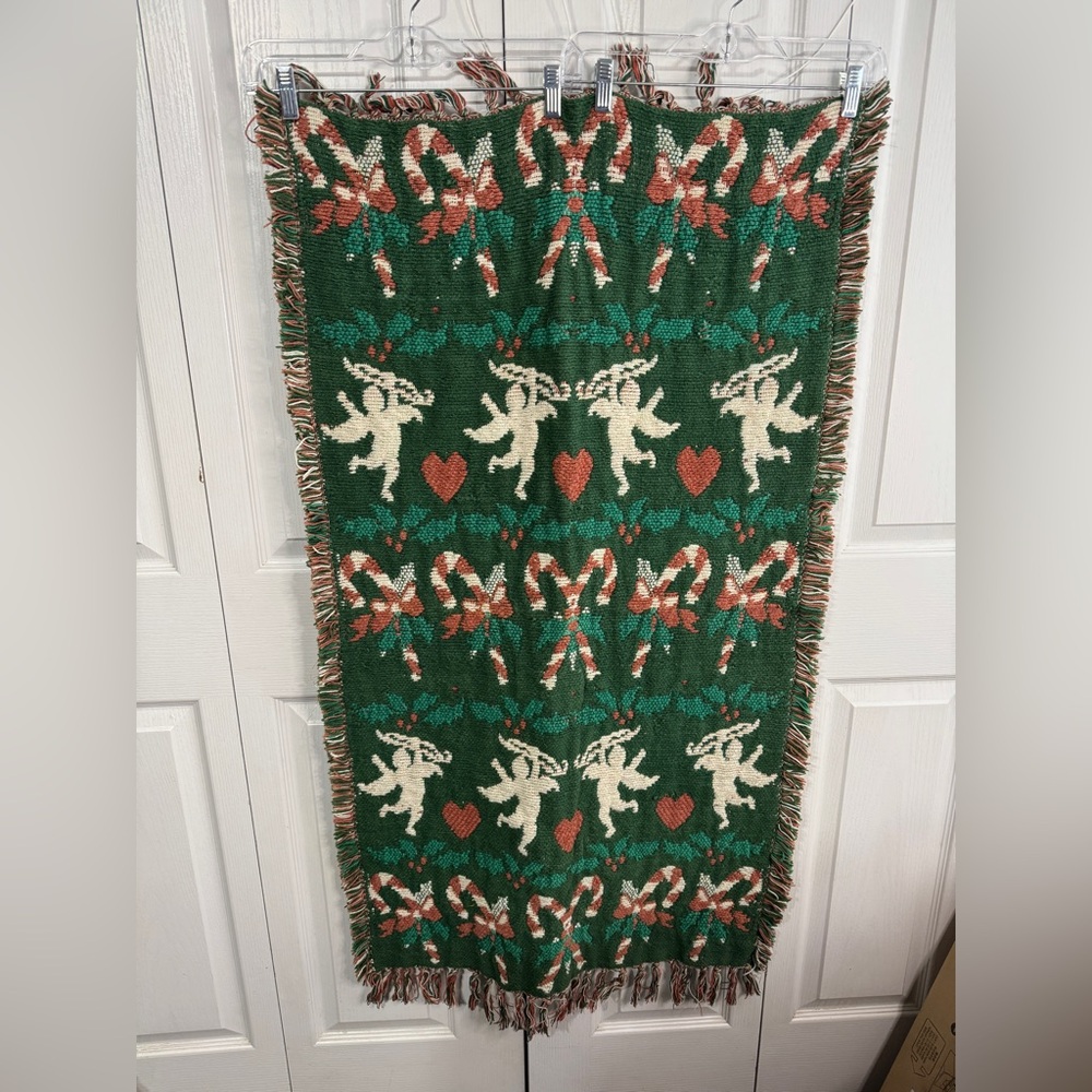 Hayim Company Christmas Carol vintage rug wall hanger